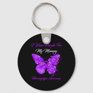 Porte-clés Je Porte Le Violet Pour Ma Maman Fibromyalgie Guer