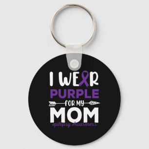 Porte-clés Je Porte Le Violet Pour Ma Mère Citations De Sensi