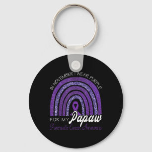 Porte-clés Je Porte Le Violet Pour Ma Papouasie - Cancer Panc
