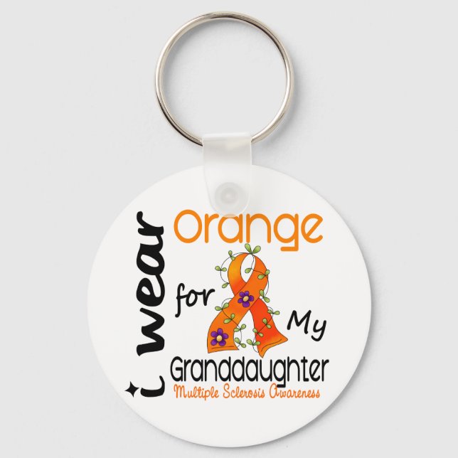 Porte-clés Je Porte Orange 43 Grandgirl MS Multiple Scleros (Recto)
