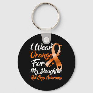 Porte-clés Je Porte Orange Pour Ma Fille Rsd Crps Sensibilisa