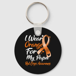 Porte-clés Je Porte Orange Pour Mon Papa Rsd Crps Sensibilisa