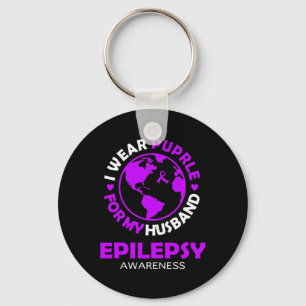 Porte-clés Je porte PURPLE pour mon EPILEPSY de MARI