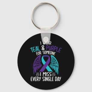 Porte-clés Je Porte Turquoise Et Violet Pour Quelqu'Un Que Je