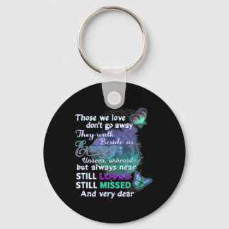 Porte-clés Je Porte Turquoise Et Violet Pour Quelqu'Un Qui Me