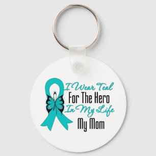 Porte-clés Je Porte Turquoise Pour Le Héros Dans Ma Vie...Ma 