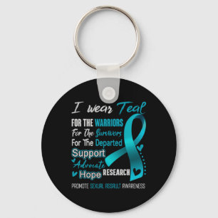 Porte-clés Je Porte Turquoise Pour Ual Ault Sensibilisation C