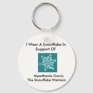 Porte-clés Je porte un flocon de neige/Myasthenia Gravis Awar