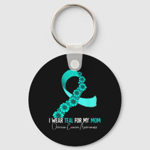 Porte-clés Je Porte Un Turquoise Pour Ma Mère Sensibilisation