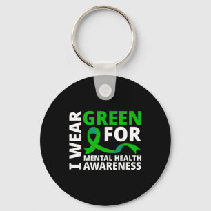 Porte-clés Je Porte Une Chemise En Ruban Vert Pour Un Maître