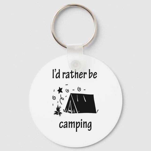 Porte-clés Je préfère être en camping (Recto)