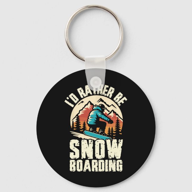 Porte-clés Je préfère être Snowboard Snowboard Adventure Win (Recto)