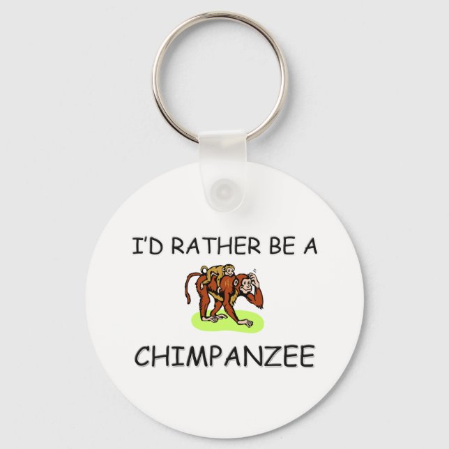Porte-clés Je préfère être un chimpanzé (Recto)