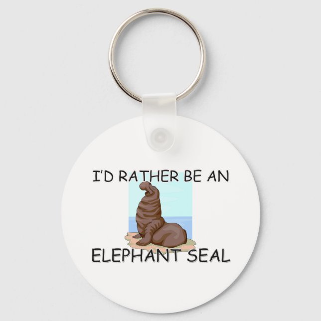 Porte-clés Je préfère être un phoque éléphant (Recto)