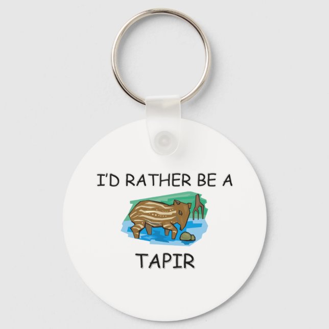Porte-clés Je préfère être un Tapir (Recto)