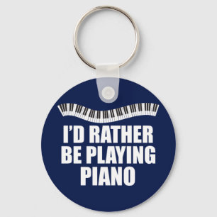 Porte-clés Je préfère jouer au piano