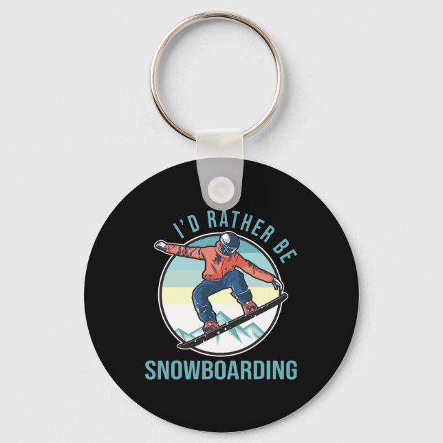 Porte-clés Je préfère le snowboard Retro Ski Goggings Winte (Recto)