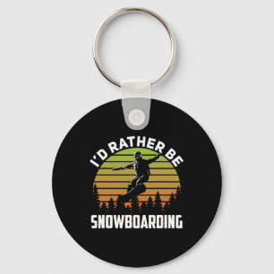Porte-clés Je préfère le snowboard Retro Sunset Winter Nov