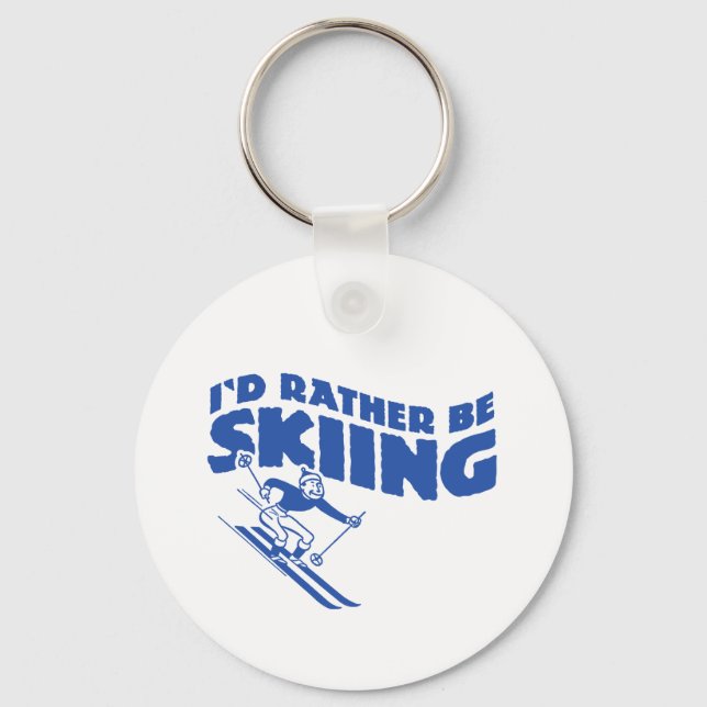 Porte-clés Je préfère skier (homme) (Recto)