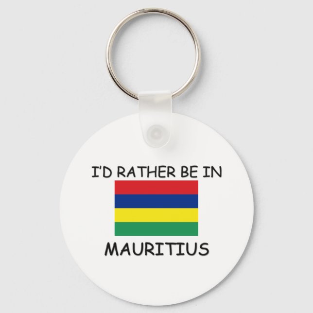 Porte-clés Je préférerais être à Maurice (Recto)