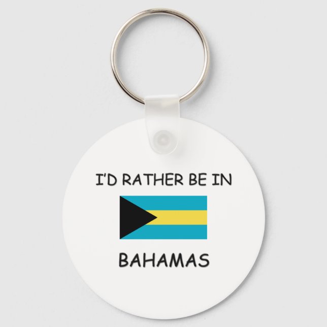 Porte-clés Je préférerais être aux Bahamas (Recto)