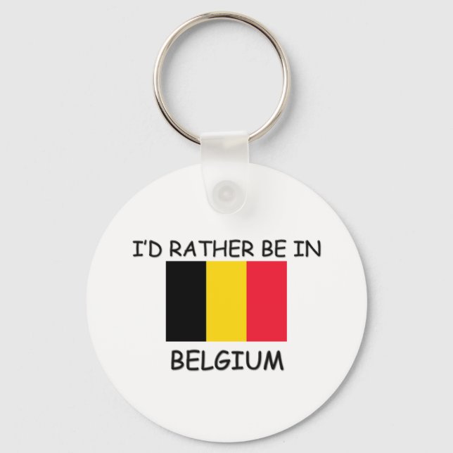 Porte-clés Je préférerais être en Belgique (Recto)