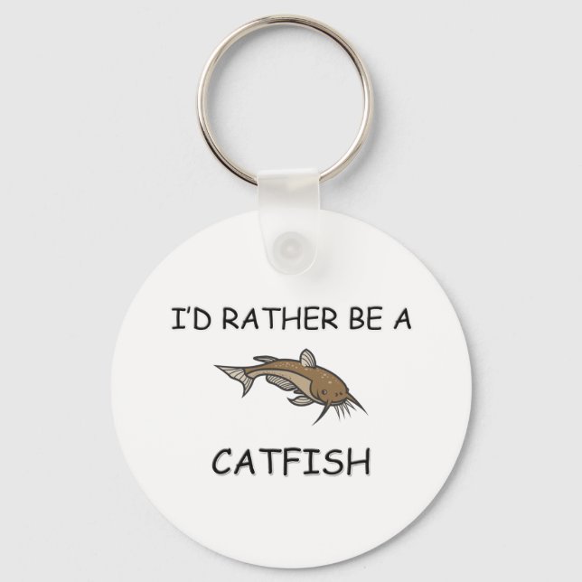 Porte-clés Je Préférerais Être Un Catfish (Recto)