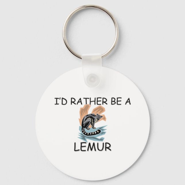 Porte-clés Je Préférerais Être Un Lemur (Recto)