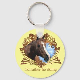 Porte-clés Je Préférerais Faire Du Cheval