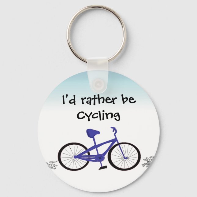 Porte-clés Je préférerais faire du vélo (Recto)