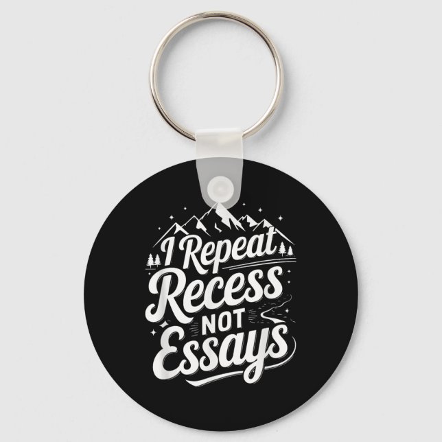 Porte-clés Je répète récréation pas essais _1 (Recto)