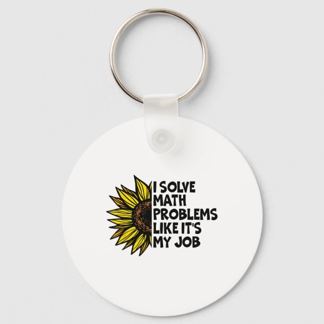 Porte-clés Je Résous des Problèmes de Maths Comme si C'était  (Recto)