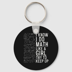 Porte-clés Je sais que je fais des maths comme une fille essa