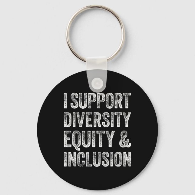 Porte-clés Je soutiens la diversité, l'équité et l'inclusion  (Recto)