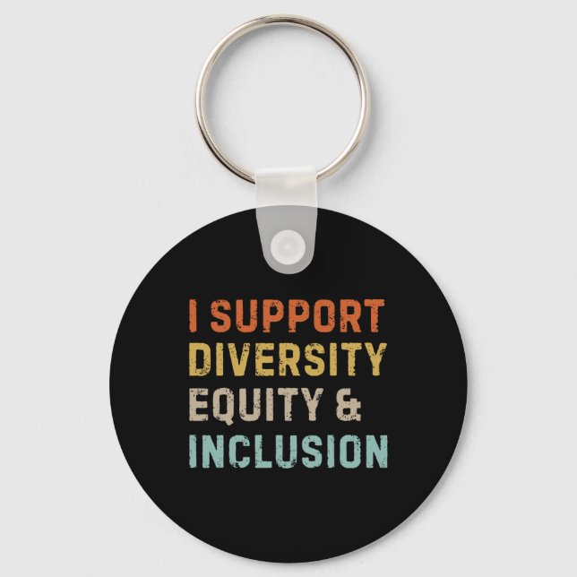 Porte-clés Je soutiens la diversité, l'équité et l'inclusion  (Recto)