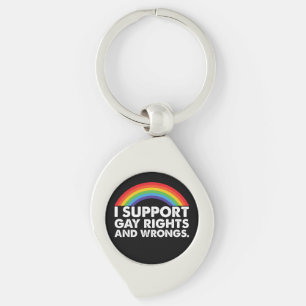 Porte-clés Je soutiens les droits des gays et les torts des g