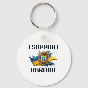 Porte-clés Je soutiens l'Ukraine debout pour la paix ukrainie
