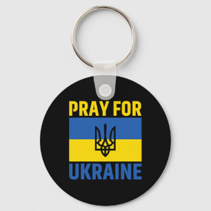 Porte-clés Je soutiens l'Ukraine Tenir avec l'Ukraine Drapeau