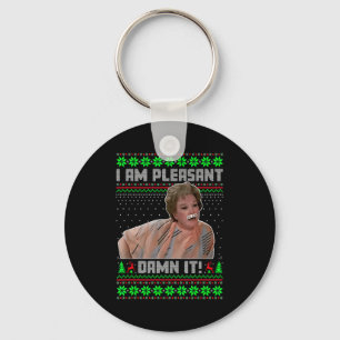 Porte-clés Je Suis Agréable Citation De Noël Drôle Vintage Tr