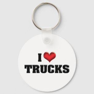 Porte-clés Je suis amoureux des camions à cœur - Amoureux des