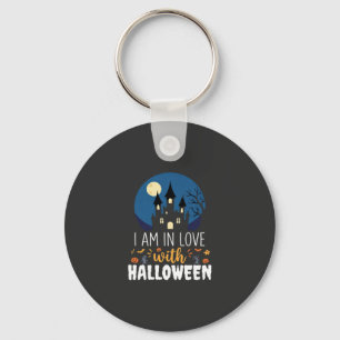 Porte-clés Je suis amoureux du château hanté d'Halloween_1