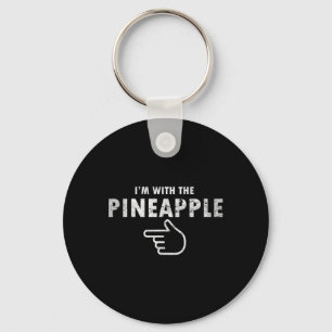 Porte-clés Je suis avec l'ananas Halloween Costume amusant Co