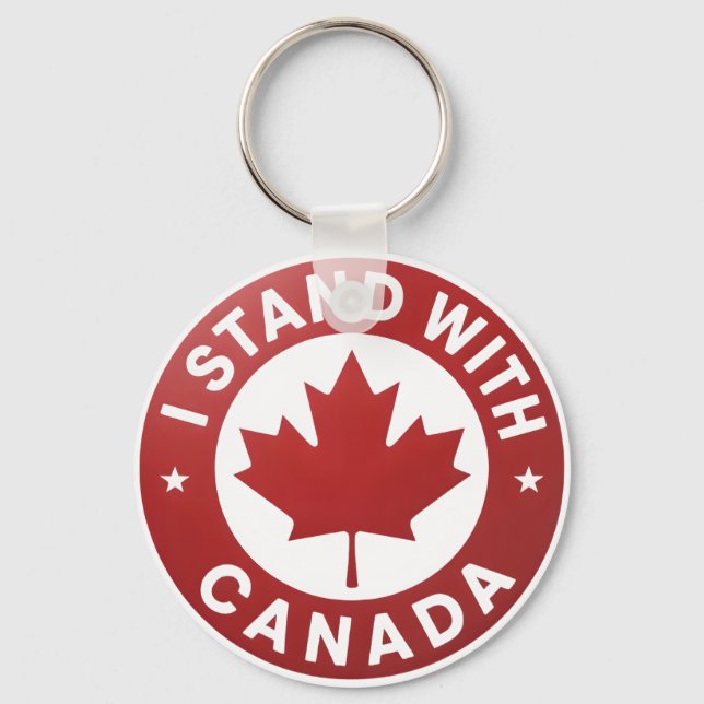 Porte-clés Je suis avec le Canada (Recto)