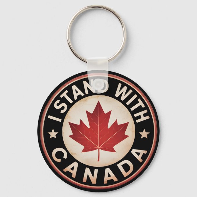 Porte-clés Je suis avec le Canada (Recto)