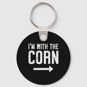 Porte-clés Je suis avec le costume d'Halloween Corn qui s'app