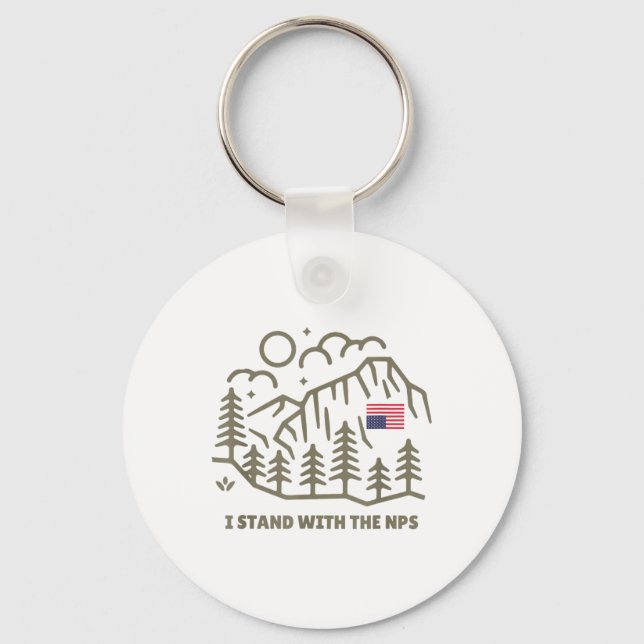 Porte-clés Je Suis Avec Le Nps - National Park Support (Recto)