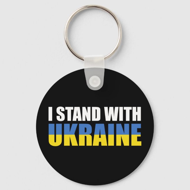 Porte-clés Je Suis Avec L'Ukraine (Recto)