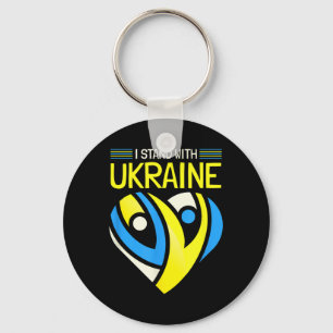 Porte-clés Je Suis Avec L'Ukraine Pour La Paix Anti-Guerre Ro