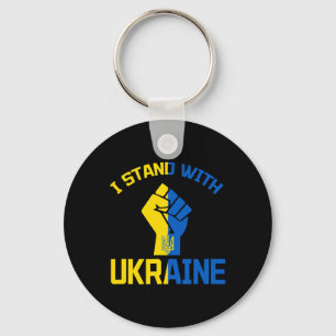Porte-clés Je suis avec l'Ukraine - Soutenir l'Ukraine - Prie