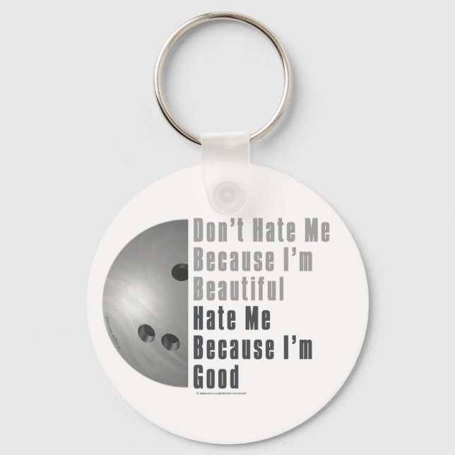 Porte-clés Je suis belle, je vais bien Bowling Gray (Recto)